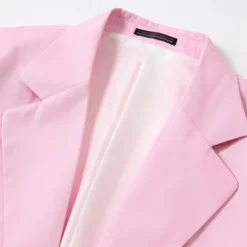 Sale OUKU Men's Blazer Business Cocktail Party Wedding Party Fashion Casual Spring & Fall Polyester Solid Color Pocket Buttons Comfortable Single Breasted Blazer Light Pink Yellow Pink Royal Blue