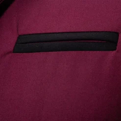 Hot OUKU Men's Blazer Business Cocktail Party Wedding Party Fashion Casual Spring & Fall Cotton Blend Color Block Patchwork Pocket Comfortable Single Breasted Blazer Black White Burgundy Blue