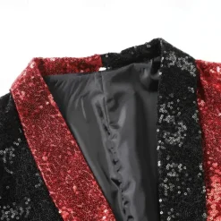 Sale OUKU Men's Blazer Business Cocktail Party Wedding Party Fashion Casual Spring & Fall Polyester Color Block Pocket Buttons Comfortable Single Breasted Blazer Silver Red Royal Blue Purple