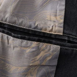 New OUKU Men's Blazer Denim Jacket Vacation Casual Daily Wear Fashion Casual Spring & Fall Polyester Denim Pocket Buttons Comfortable Single Breasted Blazer Black Grey