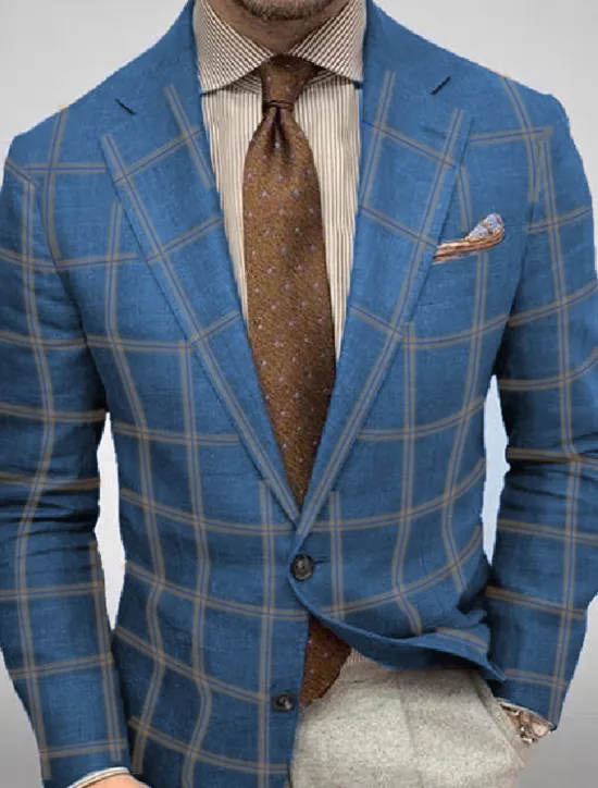 Sale OUKU Men's Blazer Jacket Sport Coat Casual Wine Blue Regular Fit