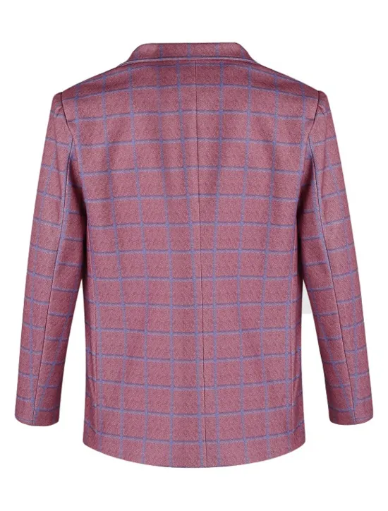 Sale OUKU Men's Blazer Jacket Sport Coat Casual Wine Blue Regular Fit