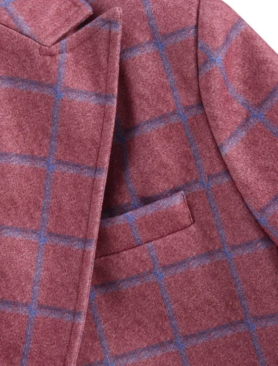 Sale OUKU Men's Blazer Jacket Sport Coat Casual Wine Blue Regular Fit