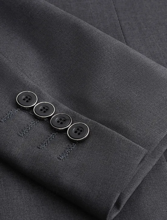 Clearance OUKU Men's Blazer Jacket Sport Coat Notch Collar Casual Solid Colored Blazer Navy Blue Brown Light Grey Standard Fit Single Breasted Two-buttons