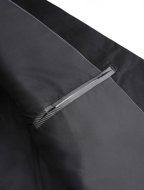 Clearance OUKU Men's Blazer Jacket Sport Coat Notch Collar Casual Solid Colored Blazer Navy Blue Brown Light Grey Standard Fit Single Breasted Two-buttons