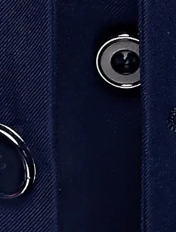 OUKU Men's Blazer Jacket Wedding Guest Casual Casual Daily Fashion Casual All Seasons Polyester Solid Colored Basic Single Breasted Blazer Navy Blue