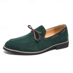 Clearance OUKU Men's Blue Loafers - Suede Faux Leather with Tassel Detailing, Stylish and Comfortable Slip-On Shoes for Men, Perfect for Casual, Office and Everyday Wear