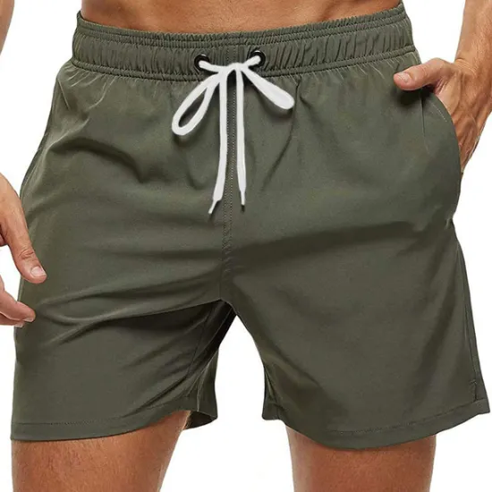 Outlet OUKU Men's Board Shorts Swim Shorts Swim Trunks Shorts with Mesh lining Plain Breathable Quick Dry Surfing Holiday Formal Boho ArmyGreen Black