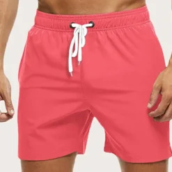 Outlet OUKU Men's Board Shorts Swim Shorts Swim Trunks Shorts with Mesh lining Plain Breathable Quick Dry Surfing Holiday Formal Boho ArmyGreen Black