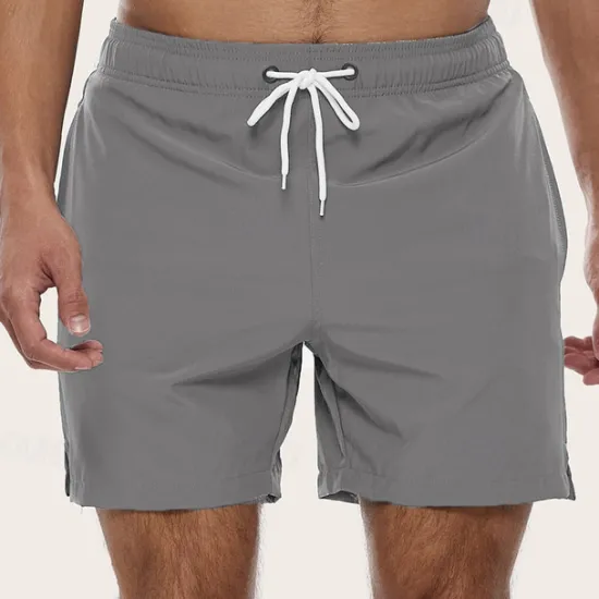 Outlet OUKU Men's Board Shorts Swim Shorts Swim Trunks Shorts with Mesh lining Plain Breathable Quick Dry Surfing Holiday Formal Boho ArmyGreen Black