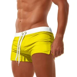 Sale OUKU Men's Board Shorts Swim Shorts Swim Trunks Swim Briefs Drawstring Elastic Waist Zipper Pocket Solid Color Breathable Quick Dry Short Casual Daily Beach Fashion Classic Style ArmyGreen Black