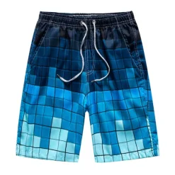 New OUKU Men's Board Shorts Swim Shorts Swim Trunks Summer Shorts Beach Shorts Drawstring Elastic Waist Graphic Comfort Breathable Short Casual Daily Beach Fashion Streetwear 1 2 Micro-elastic