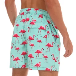 Best OUKU Men's Board Shorts Swim Shorts Swim Trunks Summer Shorts Beach Shorts Pocket Drawstring with Mesh lining Graphic Flamingo Quick Dry Outdoor Holiday Going out Hawaiian Boho Green