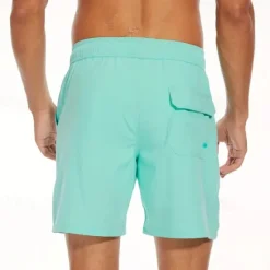 Best OUKU Men's Board Shorts Swim Shorts Swim Trunks Daily Beach Breathable Quick Dry Drawstring Drawstring Elastic Waist Liner Color Block Short Sport Casual Activewear Pink Red Micro-elastic