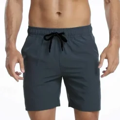 Best OUKU Men's Board Shorts Swim Shorts Swim Trunks Daily Beach Breathable Quick Dry Drawstring Drawstring Elastic Waist Liner Color Block Short Sport Casual Activewear Pink Red Micro-elastic