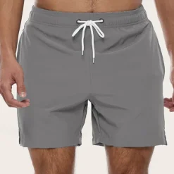Discount OUKU Men's Board Shorts Swim Shorts Swim Trunks Shorts Pocket with Mesh lining Plain Comfort Breathable Holiday Going out Hawaiian Boho Gray Green Black
