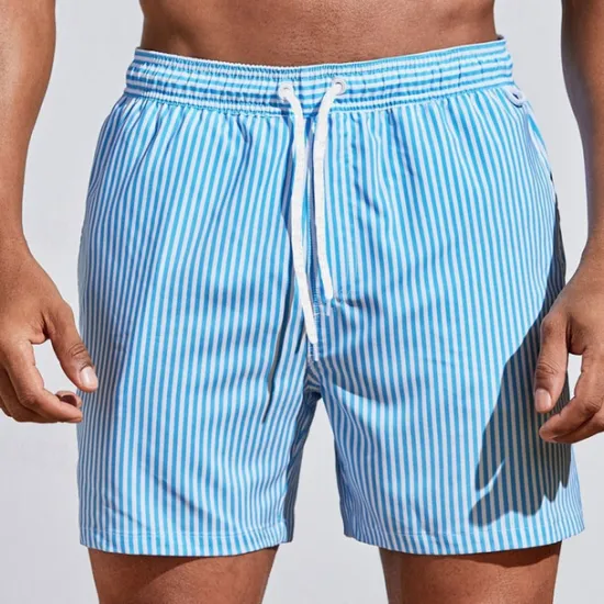 Online OUKU Men's Board Shorts Swim Shorts Swim Trunks Summer Shorts Beach Shorts Drawstring with Mesh lining Elastic Waist Graphic Stripe Breathable Soft Short Casual Daily Holiday Streetwear Hawaiian Light