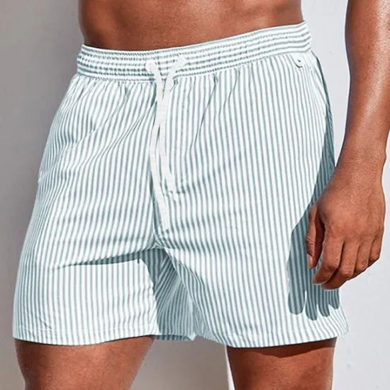 Online OUKU Men's Board Shorts Swim Shorts Swim Trunks Summer Shorts Beach Shorts Drawstring with Mesh lining Elastic Waist Graphic Stripe Breathable Soft Short Casual Daily Holiday Streetwear Hawaiian Light