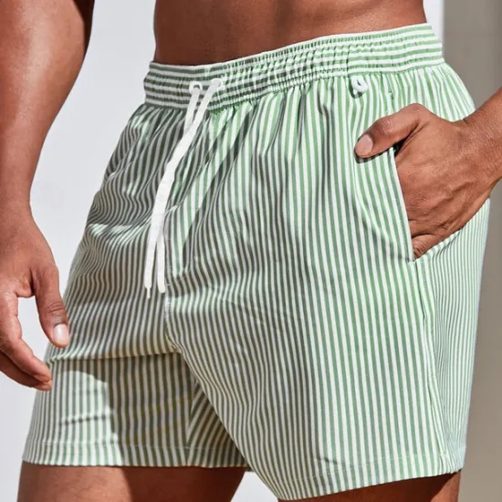 Online OUKU Men's Board Shorts Swim Shorts Swim Trunks Summer Shorts Beach Shorts Drawstring with Mesh lining Elastic Waist Graphic Stripe Breathable Soft Short Casual Daily Holiday Streetwear Hawaiian Light