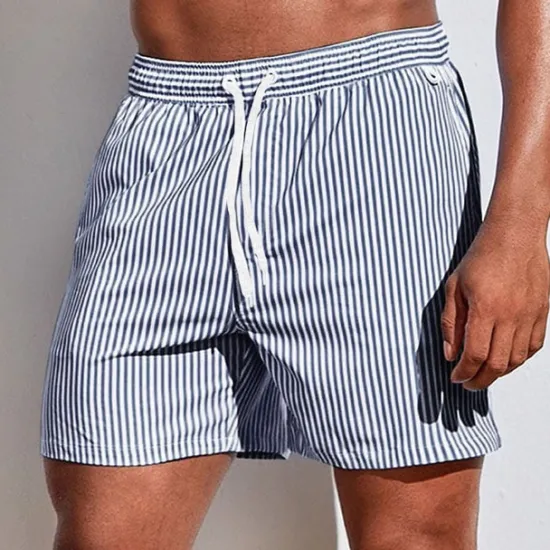 Online OUKU Men's Board Shorts Swim Shorts Swim Trunks Summer Shorts Beach Shorts Drawstring with Mesh lining Elastic Waist Graphic Stripe Breathable Soft Short Casual Daily Holiday Streetwear Hawaiian Light