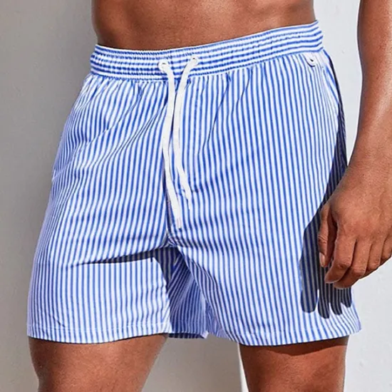 Online OUKU Men's Board Shorts Swim Shorts Swim Trunks Summer Shorts Beach Shorts Drawstring with Mesh lining Elastic Waist Graphic Stripe Breathable Soft Short Casual Daily Holiday Streetwear Hawaiian Light