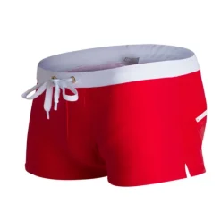 New OUKU Men's Board Shorts Swim Shorts Swim Trunks Drawstring with Mesh lining Zipper Pocket Solid Color Quick Dry Comfortable Holiday Swimming Pool Hawaiian Casual / Sporty Slim Black White Low Waist