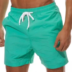 New OUKU Men's Board Shorts Swim Shorts Swim Trunks Summer Shorts Beach Shorts Pocket Drawstring with Mesh lining Plain Quick Dry Outdoor Holiday Going out Hawaiian Boho Gray Green Black