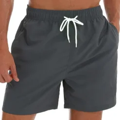 New OUKU Men's Board Shorts Swim Shorts Swim Trunks Summer Shorts Beach Shorts Pocket Drawstring with Mesh lining Plain Quick Dry Outdoor Holiday Going out Hawaiian Boho Gray Green Black