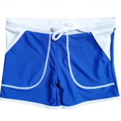 Sale OUKU Men's Board Shorts Swim Shorts Swim Trunks Patchwork Drawstring Elastic Waist Color Block Comfort Quick Dry Short Holiday Beach Weekend Fashion Casual Lake blue Black Micro-elastic