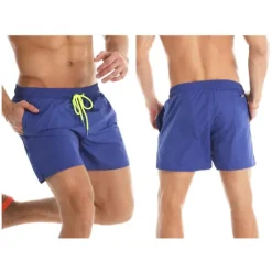 Best OUKU Men's Board Shorts Swim Shorts Swim Trunks Summer Shorts Beach Shorts Drawstring Elastic Waist Plain Quick Dry Short Daily Holiday Hawaiian Boho Black Yellow Micro-elastic