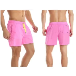 Best OUKU Men's Board Shorts Swim Shorts Swim Trunks Summer Shorts Beach Shorts Drawstring Elastic Waist Plain Quick Dry Short Daily Holiday Hawaiian Boho Black Yellow Micro-elastic