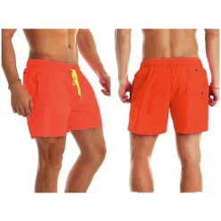 Best OUKU Men's Board Shorts Swim Shorts Swim Trunks Summer Shorts Beach Shorts Drawstring Elastic Waist Plain Quick Dry Short Daily Holiday Hawaiian Boho Black Yellow Micro-elastic