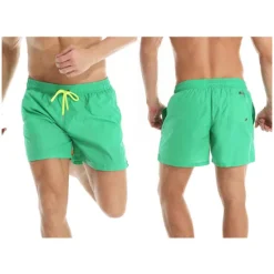 Best OUKU Men's Board Shorts Swim Shorts Swim Trunks Summer Shorts Beach Shorts Drawstring Elastic Waist Plain Quick Dry Short Daily Holiday Hawaiian Boho Black Yellow Micro-elastic