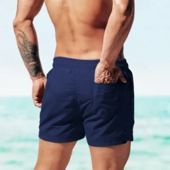 Best OUKU Men's Board Shorts Swim Shorts Swim Trunks Drawstring Elastic Waist Plain Comfort Quick Dry Short Holiday Beach Weekend Fashion Casual Watermelon Red Grass Green Micro-elastic