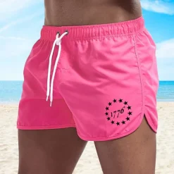 Clearance OUKU Men's Board Shorts Swim Shorts Swim Trunks Drawstring Elastic Waist Star Comfort Quick Dry Short Holiday Beach Weekend Fashion Casual Black Yellow Micro-elastic