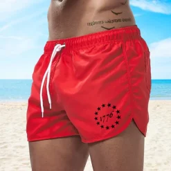 Clearance OUKU Men's Board Shorts Swim Shorts Swim Trunks Drawstring Elastic Waist Star Comfort Quick Dry Short Holiday Beach Weekend Fashion Casual Black Yellow Micro-elastic