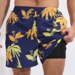 Discount OUKU Men's Board Shorts Swim Shorts Swim Trunks Surfing Casual Holiday Beach Quick Dry Drawstring With Compression Liner Gradient Hawaiian Boho Activewear 1 5