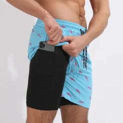 Discount OUKU Men's Board Shorts Swim Shorts Swim Trunks Surfing Casual Holiday Beach Quick Dry Drawstring With Compression Liner Gradient Hawaiian Boho Activewear 1 5