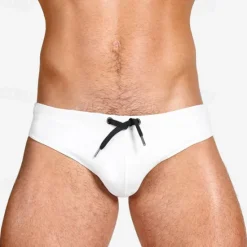 Online OUKU Men's Board Shorts Swim Shorts Swim Trunks Drawstring Elastic Waist Plain Comfort Quick Dry Short Holiday Beach Weekend Fashion Casual White Pink Micro-elastic