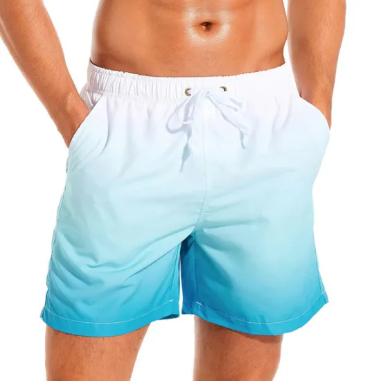 Discount OUKU Men's Board Shorts Swim Shorts Swim Trunks Drawstring with Mesh lining Elastic Waist Gradient Quick Dry Short Casual Daily Holiday Hawaiian Boho Black Pink Micro-elastic