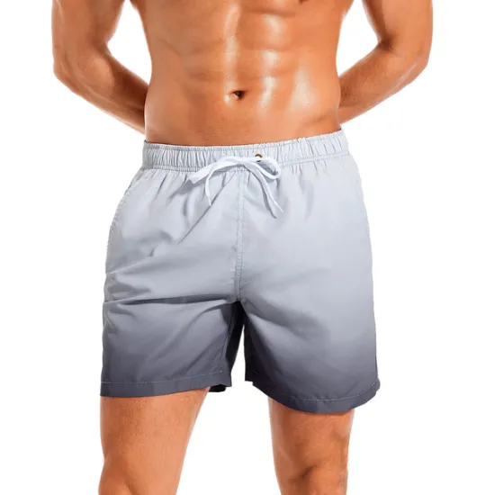 Discount OUKU Men's Board Shorts Swim Shorts Swim Trunks Drawstring with Mesh lining Elastic Waist Gradient Quick Dry Short Casual Daily Holiday Hawaiian Boho Black Pink Micro-elastic
