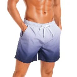 Discount OUKU Men's Board Shorts Swim Shorts Swim Trunks Drawstring with Mesh lining Elastic Waist Gradient Quick Dry Short Casual Daily Holiday Hawaiian Boho Black Pink Micro-elastic