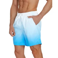 Discount OUKU Men's Board Shorts Swim Shorts Swim Trunks Drawstring with Mesh lining Elastic Waist Gradient Quick Dry Short Casual Daily Holiday Hawaiian Boho Black Pink Micro-elastic