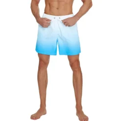 Discount OUKU Men's Board Shorts Swim Shorts Swim Trunks Drawstring with Mesh lining Elastic Waist Gradient Quick Dry Short Casual Daily Holiday Hawaiian Boho Black Pink Micro-elastic