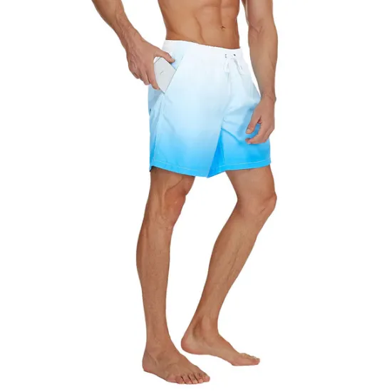 Discount OUKU Men's Board Shorts Swim Shorts Swim Trunks Drawstring with Mesh lining Elastic Waist Gradient Quick Dry Short Casual Daily Holiday Hawaiian Boho Black Pink Micro-elastic