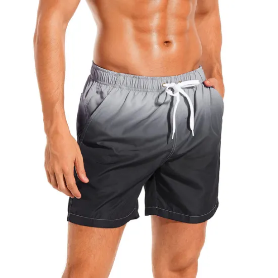 Discount OUKU Men's Board Shorts Swim Shorts Swim Trunks Drawstring with Mesh lining Elastic Waist Gradient Quick Dry Short Casual Daily Holiday Hawaiian Boho Black Pink Micro-elastic