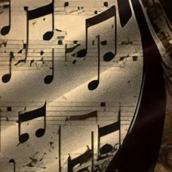 New OUKU Men's Boardmasters Guitar Musical Notes Shirt Summer Shirt Button Up Shirt Short Sleeve Vintage Retro Outdoor Vacation Dailywear Summer Spring Turndown 3D Print Collared Shirts Front One Pocket Brown