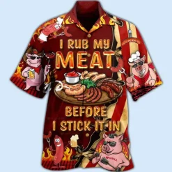 Hot OUKU Men's Boardmasters Music Notes Shirt Summer Hawaiian Shirt Button Up Shirt Short Sleeve Sports Fashion Streetwear Casual Hawaiian Holiday Summer Spring Cuban Collar Print Button-Down Wine Apricot