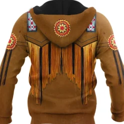 OUKU Men's Bohemian Style Graphic Prints Hoodie Hoodies Sweatshirt Streetwear Designer Long Sleeve Hooded Sports & Outdoor Daily Sports Zipper Print Spring & Fall Designer Brown