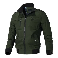 Hot OUKU Men's Bomber Jacket Military Tactical Jacket Outdoor Windproof Ventilation Breathable Multi-Pockets Spring Autumn Jacket Raincoat Hunting Military Training Black Red Blue